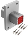 Conector impermeable para chasis DT Deutsch. 6 pines macho