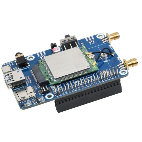 [WS-21707] Módulo HAT SIM7600G-H M.2 4G para Raspberry Pi, LTE CAT4 de alta velocidad, 4G/3G/2G, GNSS, banda global