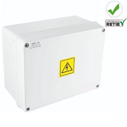Caja plástica de paso IP65, polipropileno, 163X214X114mm. KOWET