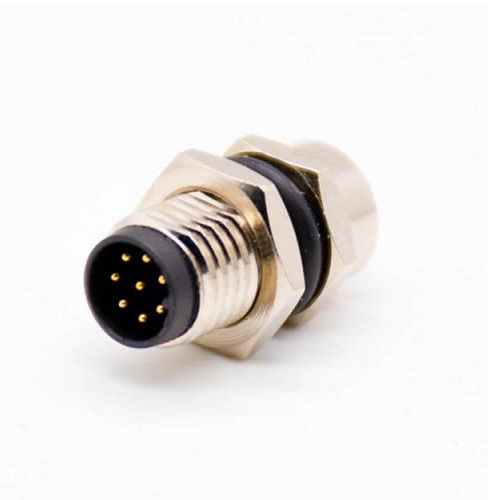 [M8-8PIN-M-IMP] Conector impermeable de alta calidad M8 macho de 8 pines para montaje en PCB recto