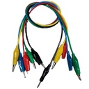 Kit de cables caimán-caimán x5 de 50cm