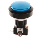 Suiche pulsador redondo iluminado Azul