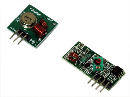 Pareja transmisor receptor RF 433MHz