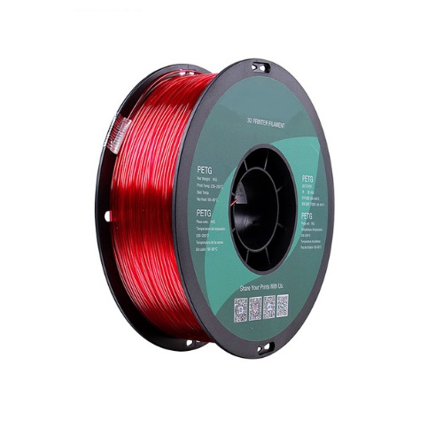 [PETG-1K-ROJOTRANSPARENTE] Filamento Rojo transparente PETG para impresora 3D, 1.75mm