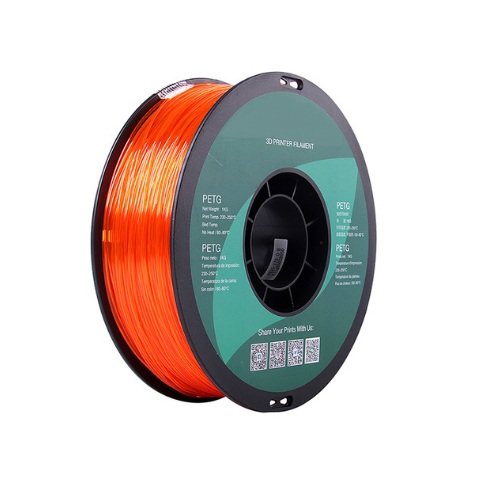 [PETG-1K-NARANJATRANSPARENTE] Filamento Naranja transparente PETG para impresora 3D, 1.75mm
