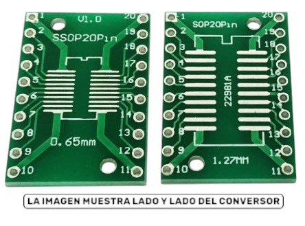 Conversor SMD 20 pines a DIP