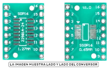 Conversor SMD 16 pines a DIP