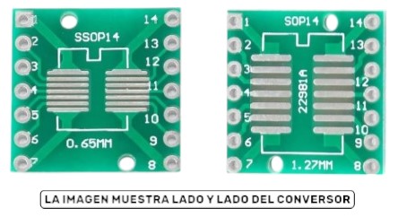 Conversor SMD 14 pines a DIP