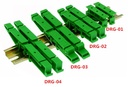 Soporte simple DRG-04 montaje PCB a riel DIN