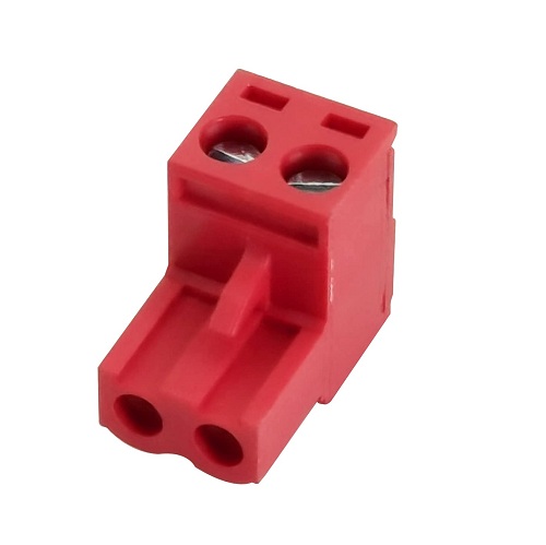 [2EDGK-5.08-2P-R] Bornera desarmable hembra 2P recta. Roja