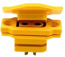 Conector XT60 para chasis con guardapolvo. Amarillo