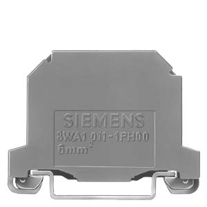 Bornera Siemens de tornillo verde-amarillo, 8mm, tam. 6