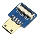 Adaptador de enchufe Mini HDMI. Horizontal