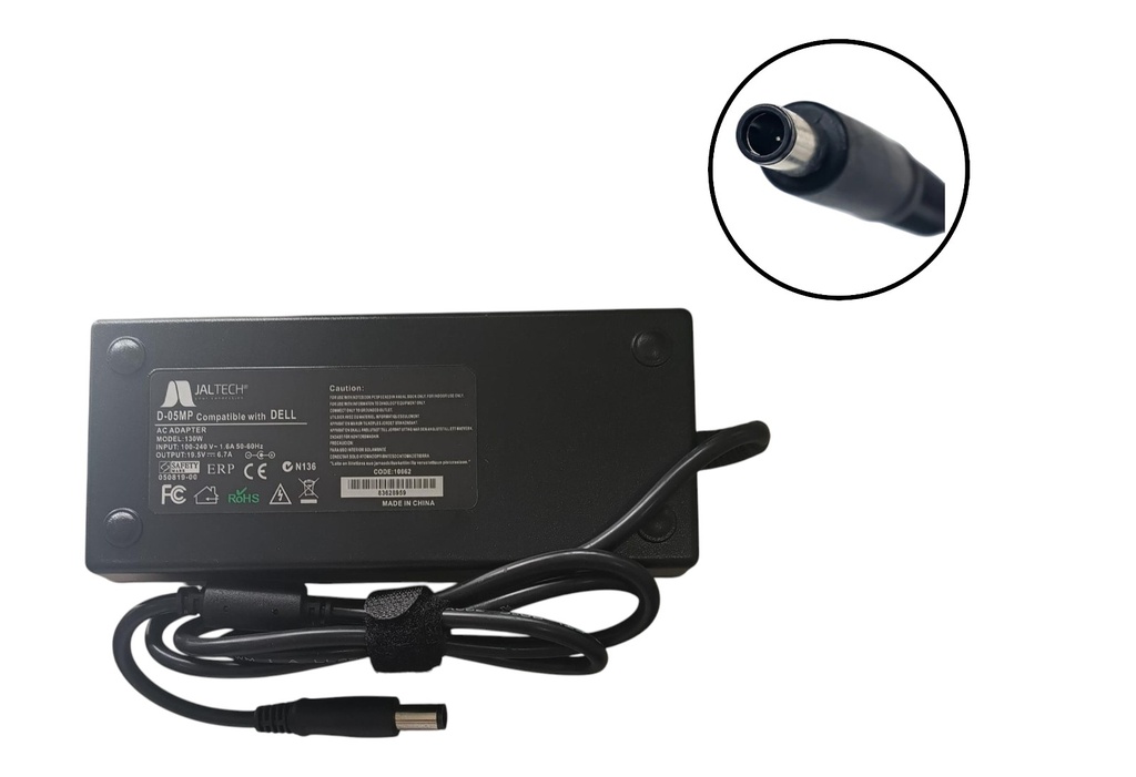 Adaptador compatible con portatil DELL 19.5V 6.7A