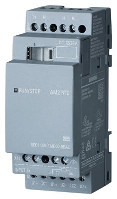 Módulo ampl. LOGO! AM2 RTD, alimentación: DC 12/24V, 2 AI –50...+200 °C Pt100/1000 para LOGO - SIEMENS