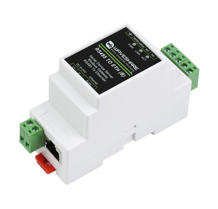 Servidor serie industrial, RS485 a RJ45 Ethernet, TCP/IP a serie, compatibilidad con montaje en riel