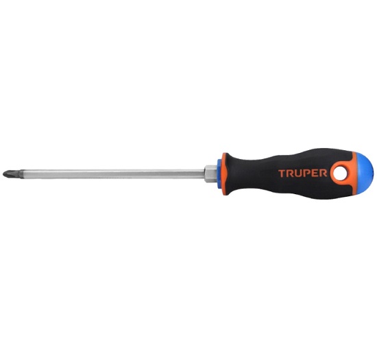 Destornillador estrella 1/4" x 6" mango Comfort Grip TRUPER