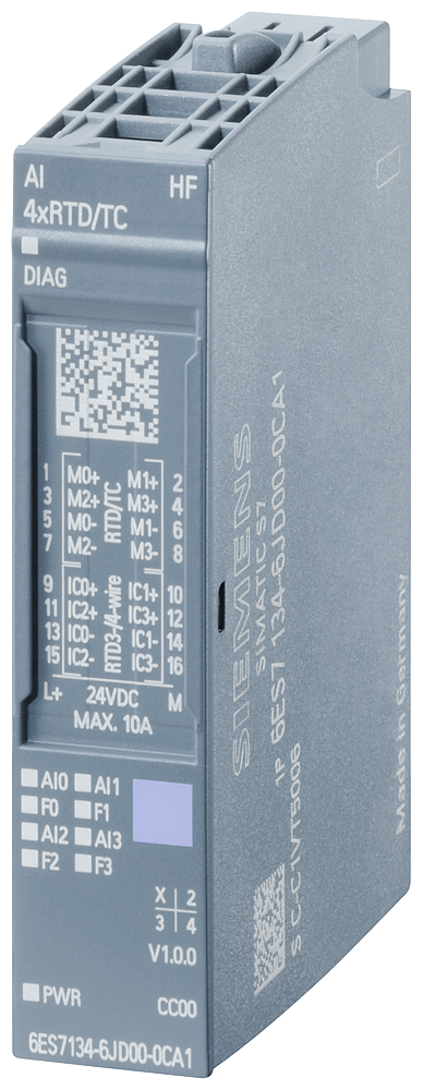 SIMATIC ET 200SP, Módulo de entradas analógicas, AI 4xRTD/TC High Feature SIEMENS