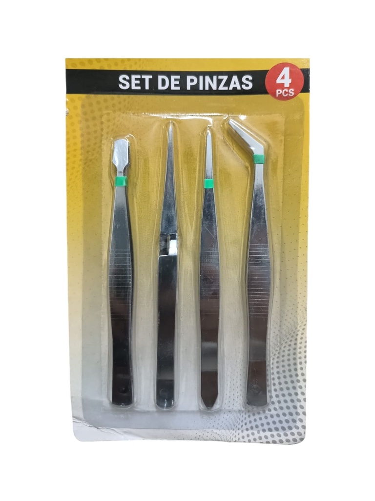 Kit pinzas metálicas 4 piezas