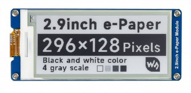 Módulo de pantalla de tinta electronica de 296x128 y 2,9 pulgadas