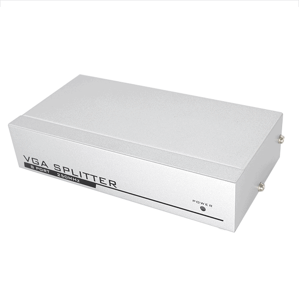 Splitter VGA X8 Puertos con adaptador 9V