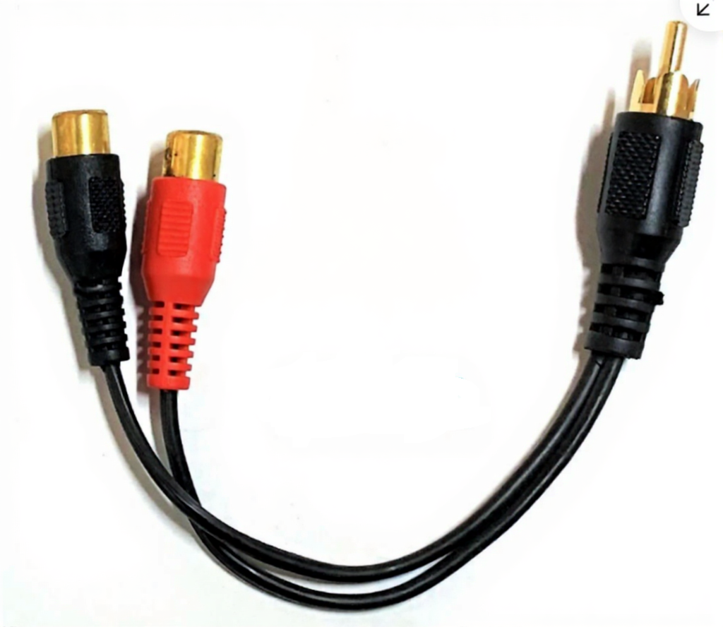 Cable de audio Plug X 2 Jack RCA 25CM