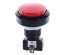 Suiche pulsador redondo iluminado Rojo 46mm