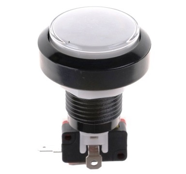 Suiche pulsador redondo iluminado Blanco 46mm