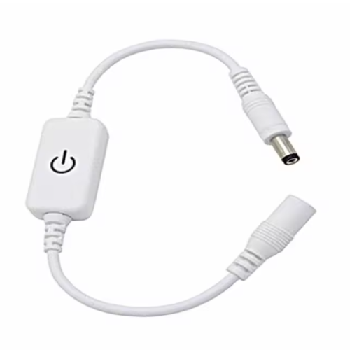 Cable extensión para plug 5.5x2.1mm con switch tactil, dimmer