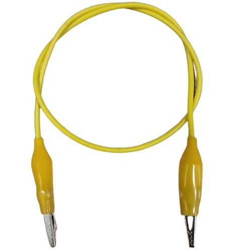 Cable amarillo caimán caimán de 1mt