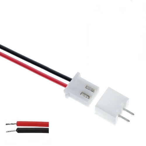 Kit conector macho recto para PCB + hembra con cable 30cm. De 2 pines