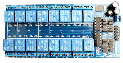 Tarjeta con 16 relevos 12V