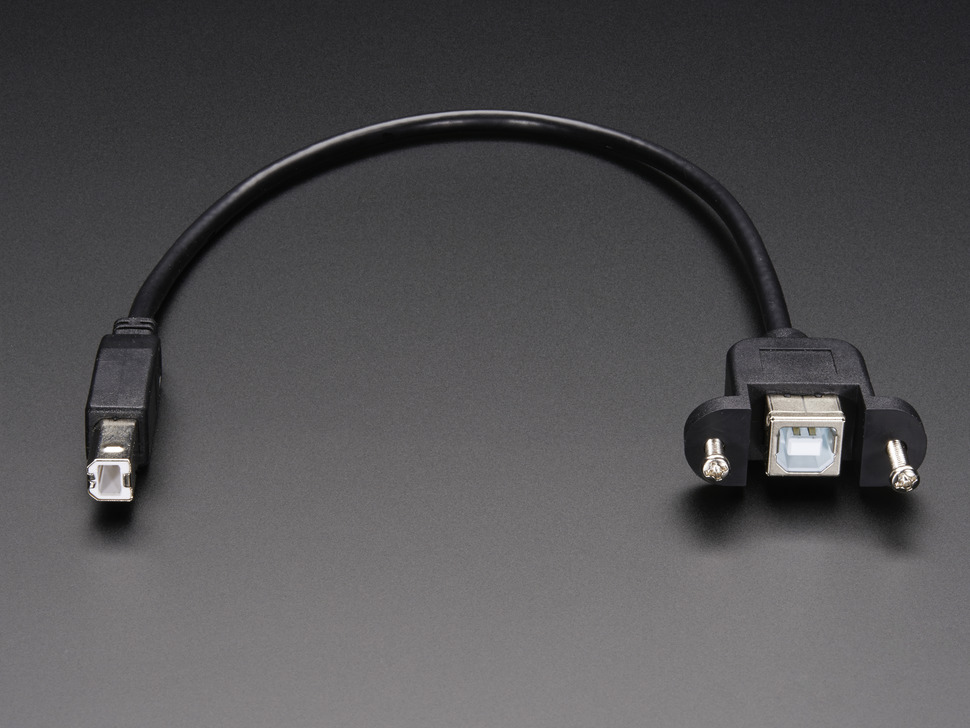 Cable USB de montaje en panel: B macho a B hembra