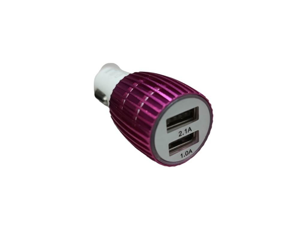 Convertidor cigarrera de auto 12V-24V - 2.1A y 1A USB