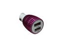 Convertidor cigarrera de auto 12V-24V - 2.1A y 1A USB