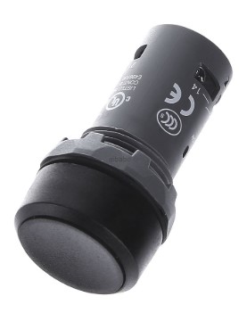 Botón pulsador con bloqueo self-locking negro