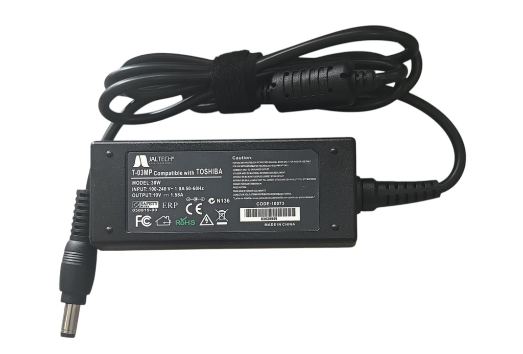 Adaptador MINI TOSHIBA 19V 1.58A