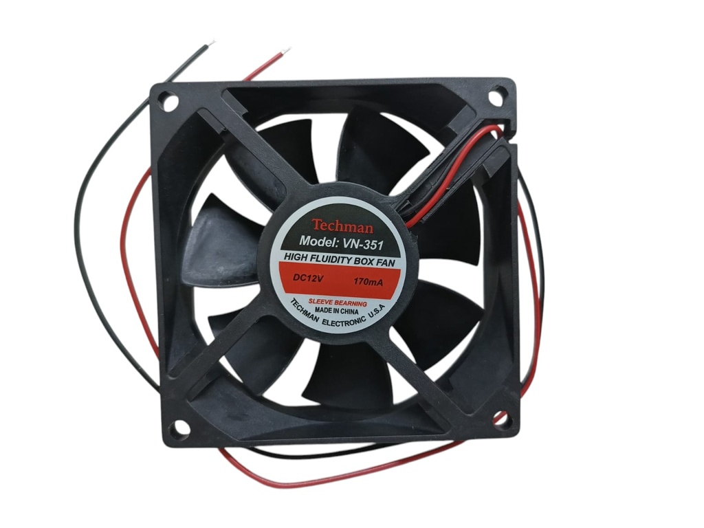Ventilador 12V 170mA 80x80x25 TECHMAN