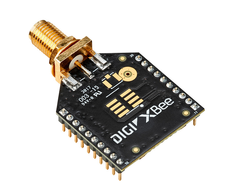 Módulo Zigbee XBee3, 2.4 GHz ZB 3.0, RP-SMA Ant, TH MT. (802.15.4)