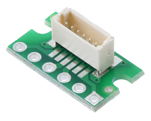 Conexión para conector estilo JST SH, entrada superior macho de 6 pines