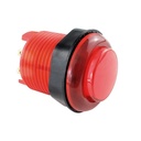 Botón pulsador arcade transparente con LED. Rojo 28mm