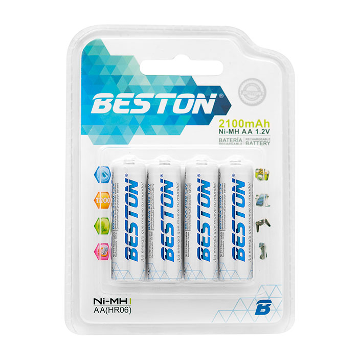 [BST-AA2100X4] Batería recargable AAx4 1.2V/2100mAh BESTON