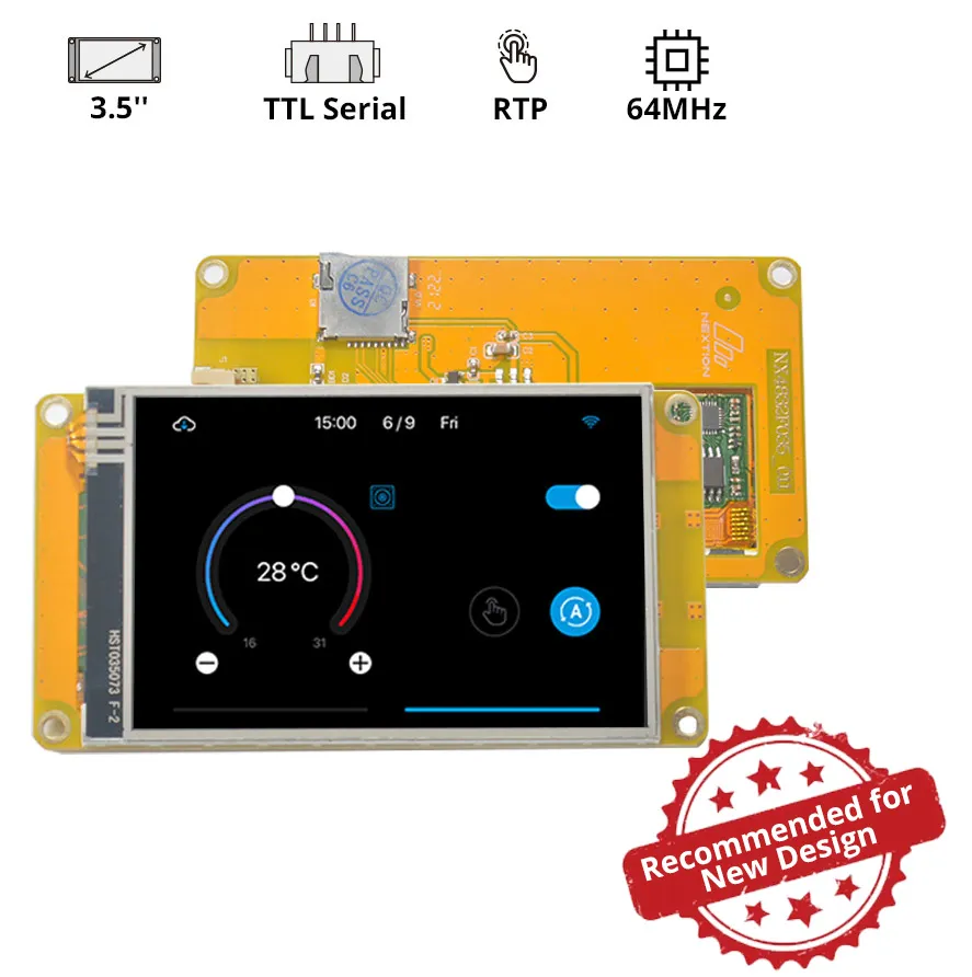 [6920075776812] Pantalla 3,5 ″ táctil resistiva Nextion Discovery sin carcasa (NX4832F035)