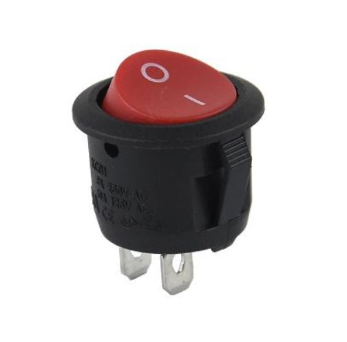 Suiche balancin 2 pines base redonda 10A 125V