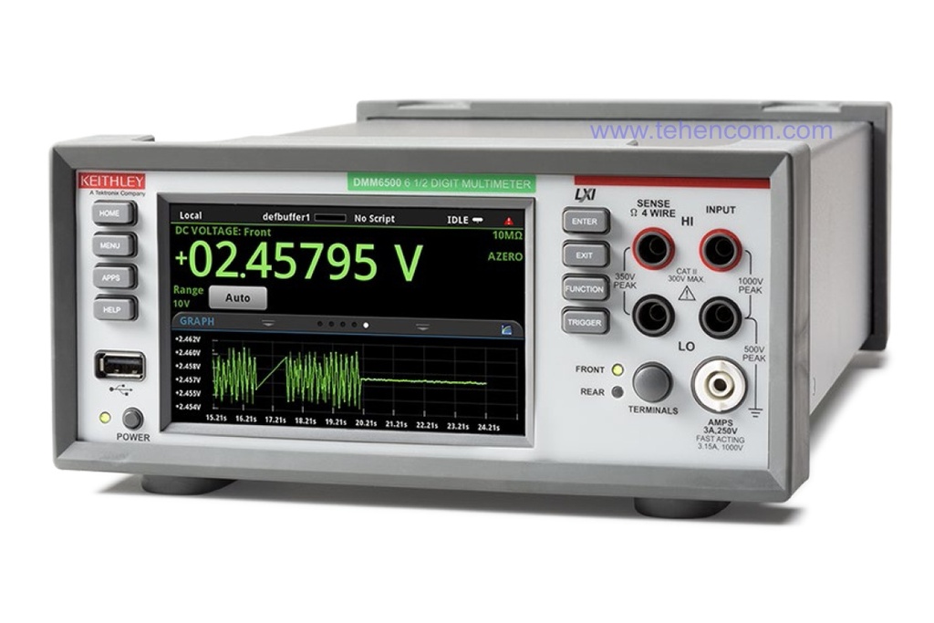 Multímetro Digital de Banco, 15 Funciones, 10 µA a 10A, 1 ohms a 100MOhm, 6.5 Dígitos. Tektronix Keithley