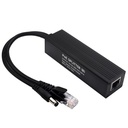 Divisor PoE Gigabit industrial. Puerto de salida plug DC