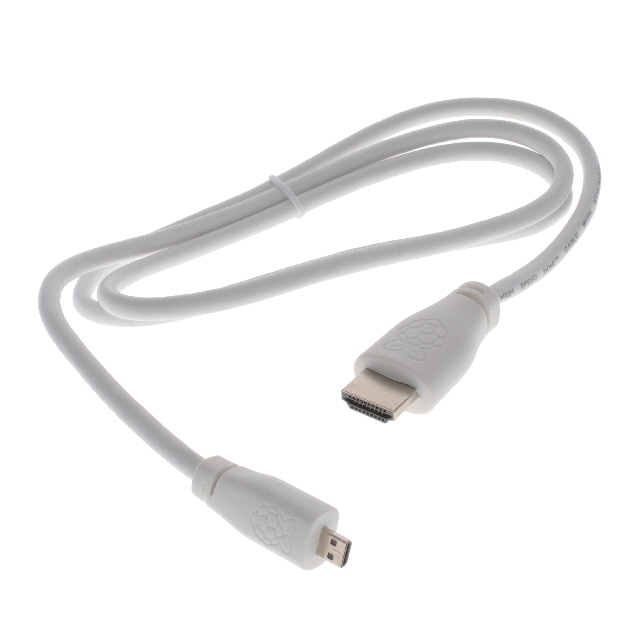 Cable micro HDMI a HDMI estándar. Oficial Raspberry Pi.