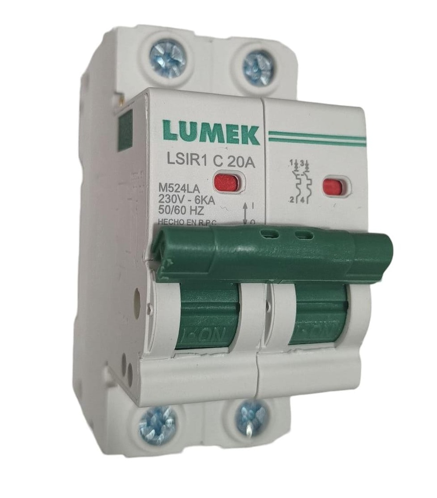 Breaker AC 2x20 230V 6kA LUMEK