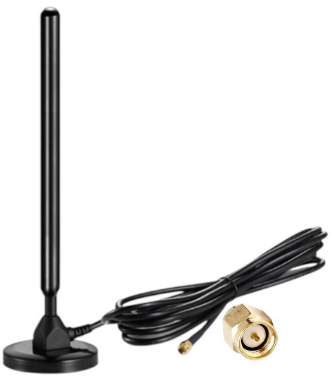 [ANT915MH-RPSMAM-1E] Antena externa LoRa 868-915MHz. Con base magnética, cable RG58, conector SMA. Para exteriores