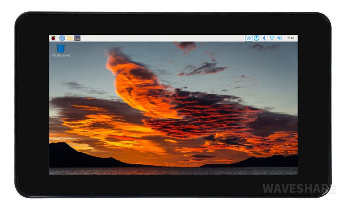 Pantalla táctil capacitiva de 7 pulgadas, interfaz DSI, pantalla IPS, 800 × 480, toque de 5 puntos, con estuche